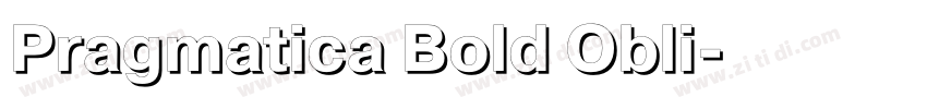 Pragmatica Bold Obli字体转换